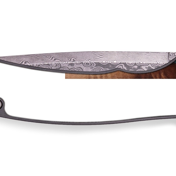 EDC Wood+Resin Pocket Knife - Jessenia (Maple Burl, 621995)