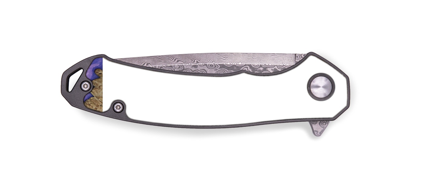 EDC Wood+Resin Pocket Knife - Chin (Purple, 420559)