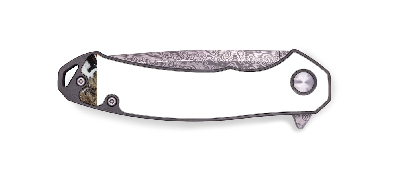 EDC Wood+Resin Pocket Knife - Earle (Black & White, 424168)