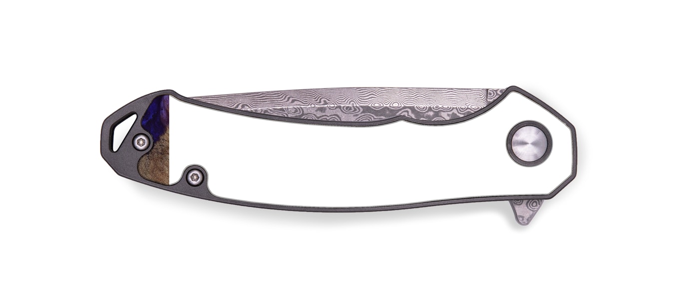 EDC Wood+Resin Pocket Knife - Martguerita (Purple, 424235)