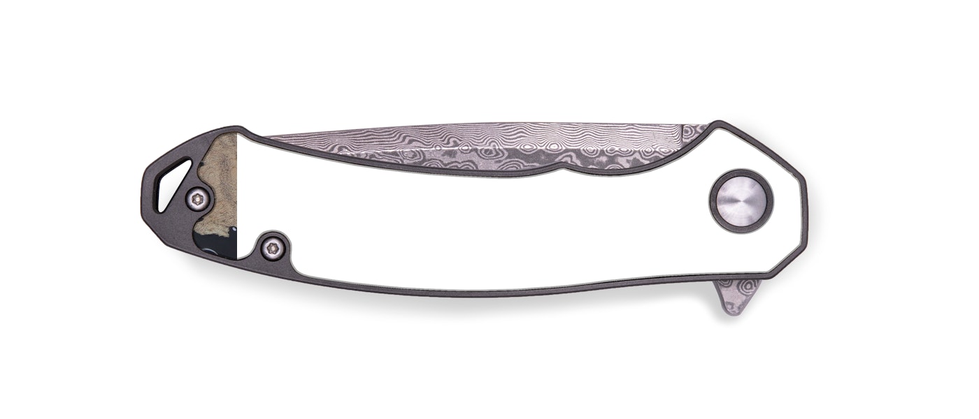 EDC Wood+Resin Pocket Knife - Antonietta (Black & White, 424236)