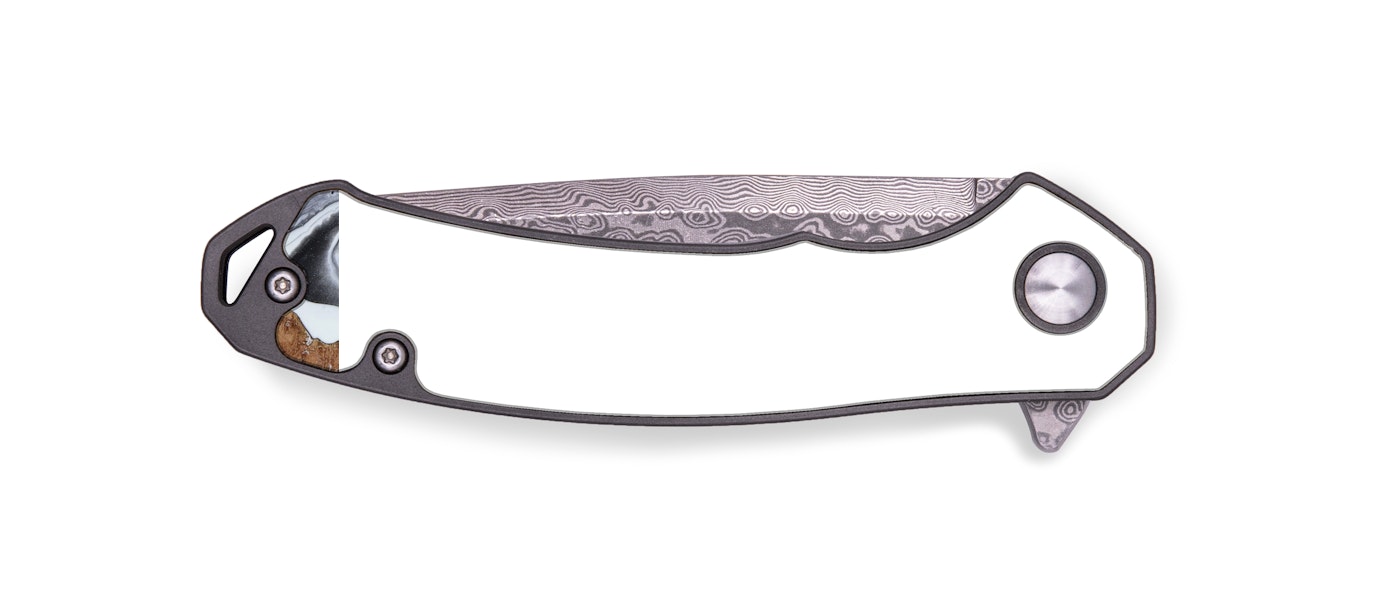 EDC Wood+Resin Pocket Knife - Francois (Black & White, 425816)