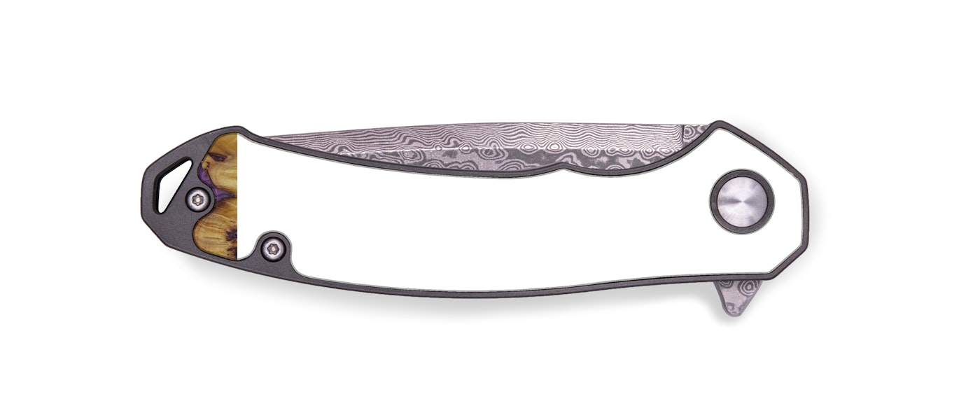 EDC Wood+Resin Pocket Knife - Zaven (Purple, 432415)