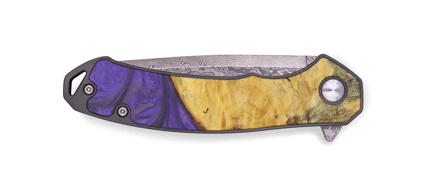 EDC Wood+Resin Pocket Knife - Elbert (Purple, 601167)
