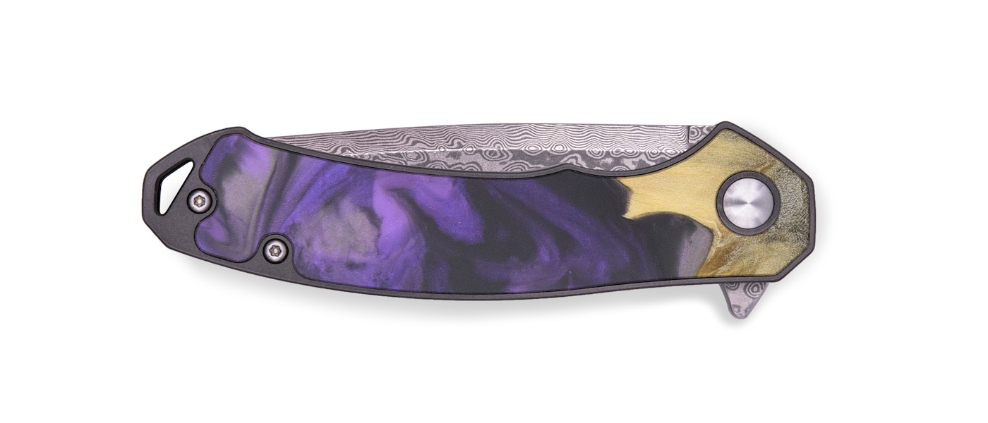 EDC Wood+Resin Pocket Knife - Dat (Purple, 604173)