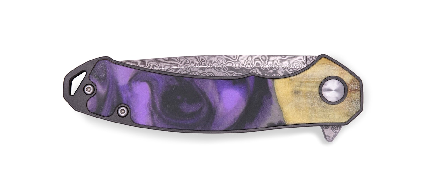 EDC Wood+Resin Pocket Knife - Ardelia (Purple, 604176)