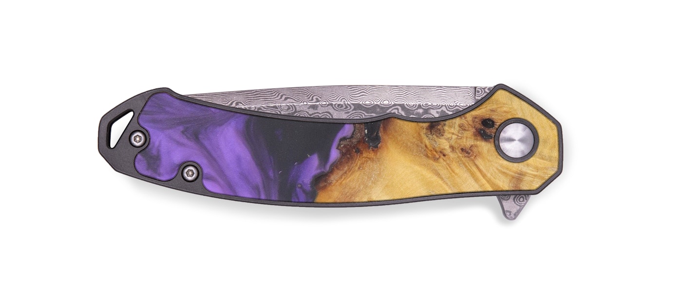 EDC Wood+Resin Pocket Knife - Remo (Purple, 604178)