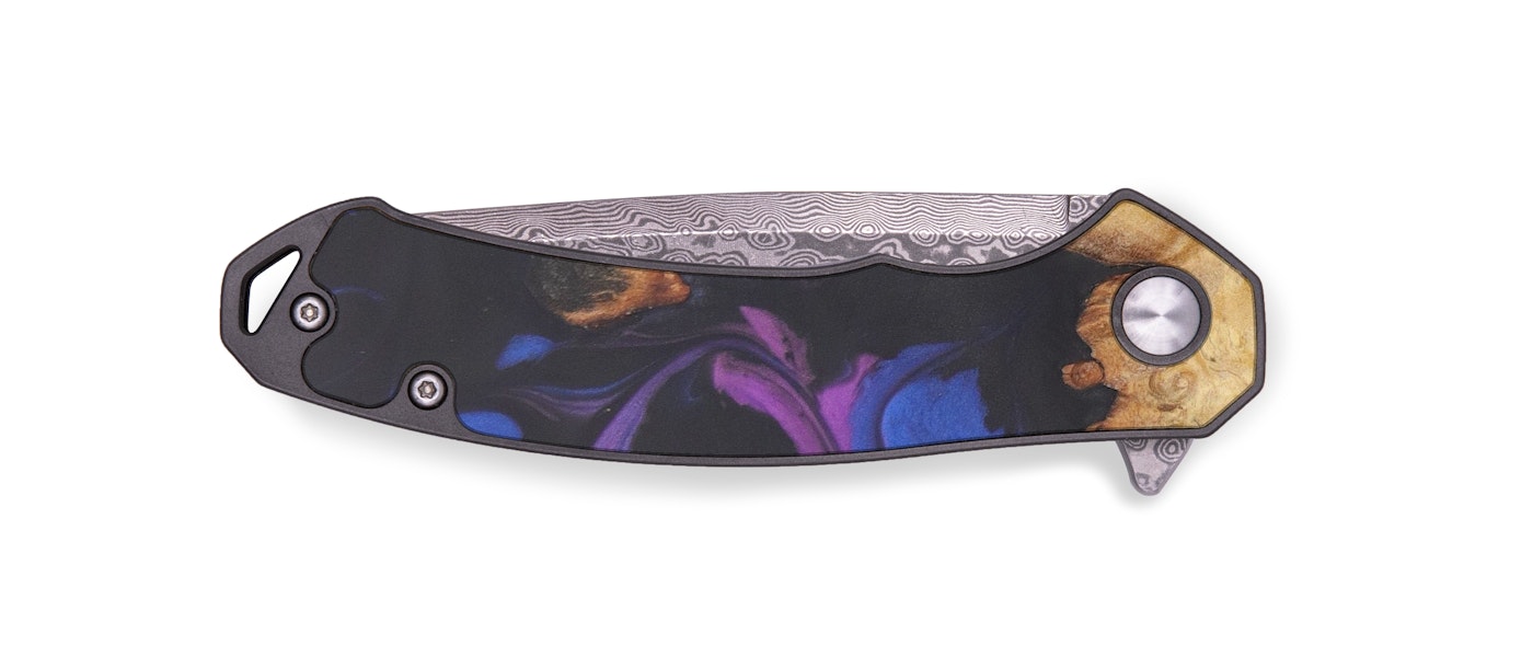 EDC Wood+Resin Pocket Knife - Eolanda (Purple, 604179)