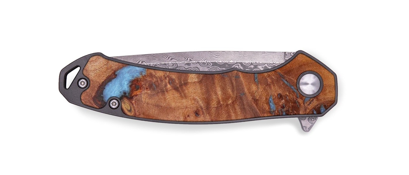 EDC Wood+Resin Pocket Knife - Maurijn (Light Blue, 604988)