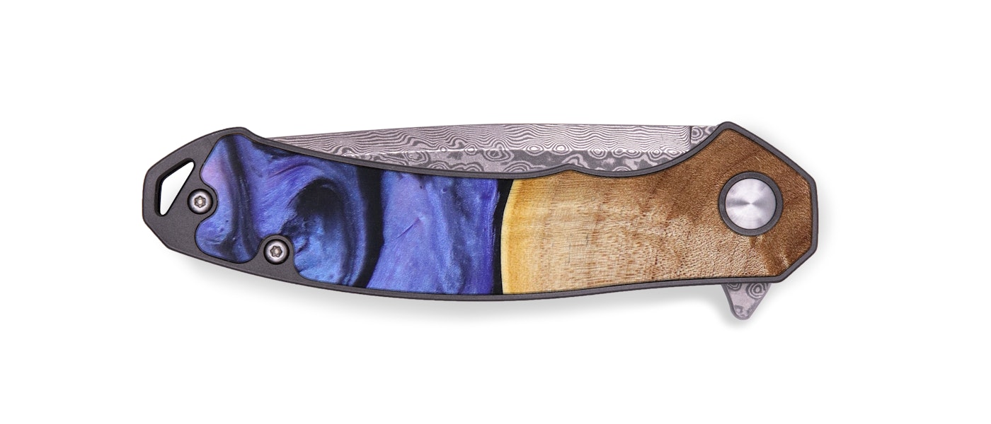 EDC Wood+Resin Pocket Knife - Keilani (Purple, 610126)