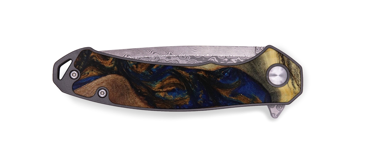  EDC Wood+Resin Pocket Knife - Symone (Mosaic, 614625)