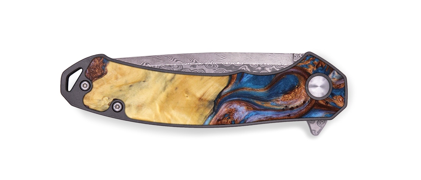  EDC Wood+Resin Pocket Knife - Jaleel (Artist Pick, 617216)