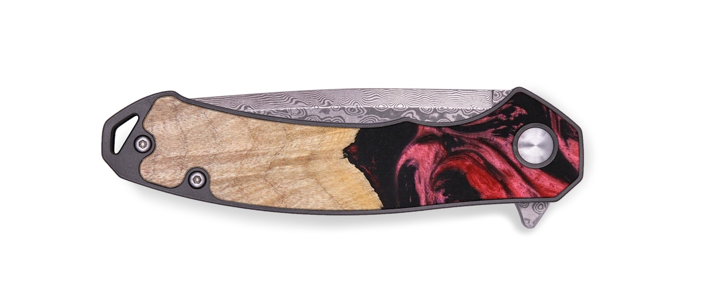 EDC Wood+Resin Pocket Knife - Ainhoa (Red, 621563)