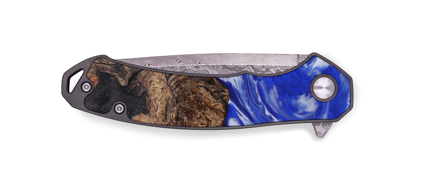  EDC Wood+Resin Pocket Knife - Dakari (Blue, 621580)