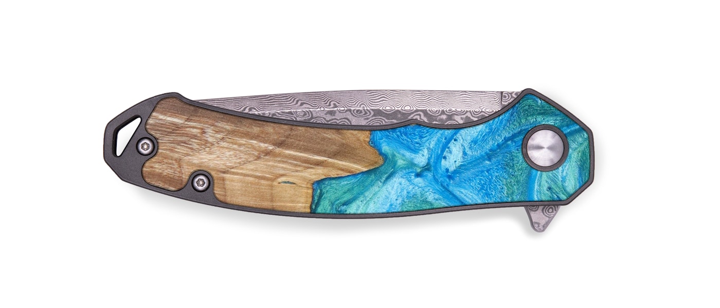  EDC Wood+Resin Pocket Knife - Emberlyn (Artist Pick, 621603)