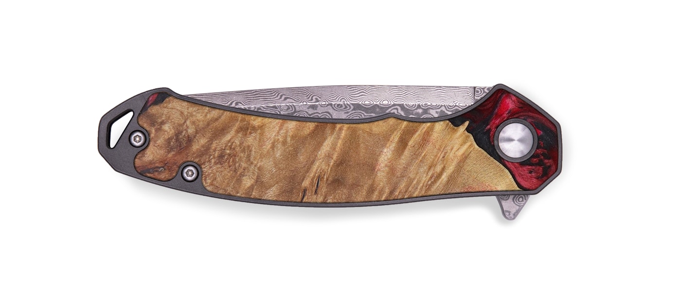  EDC Wood+Resin Pocket Knife - Brennan (Red, 622815)