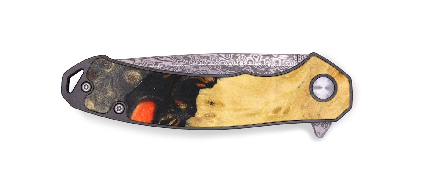  EDC Wood+Resin Pocket Knife - Itzayana (Lava, 625440)