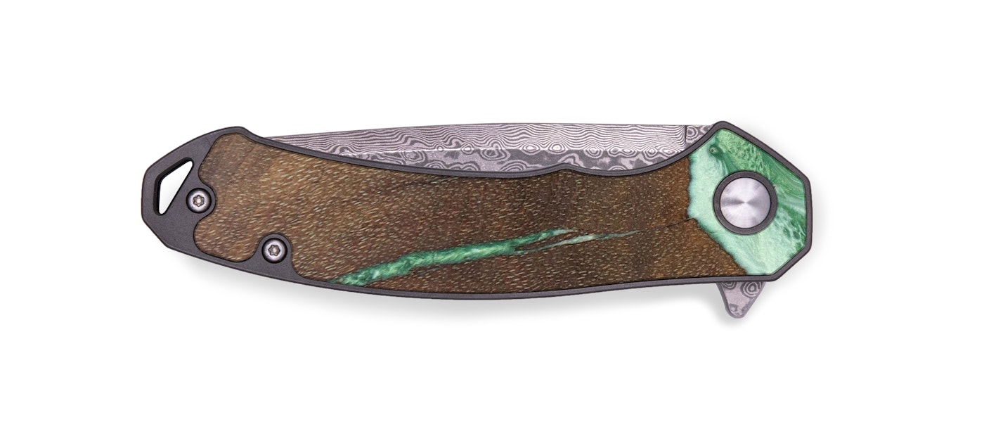  EDC Wood+Resin Pocket Knife - Murray (Green, 629320)