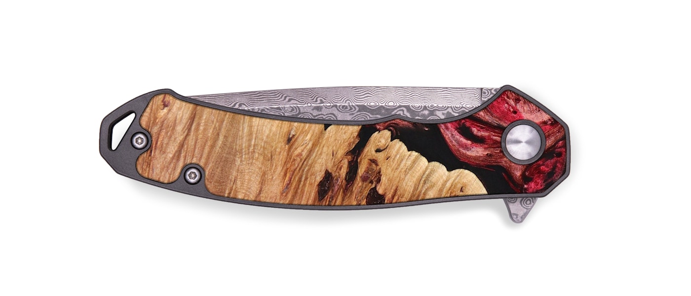  EDC Wood+Resin Pocket Knife - Jovanna (Red, 631484)