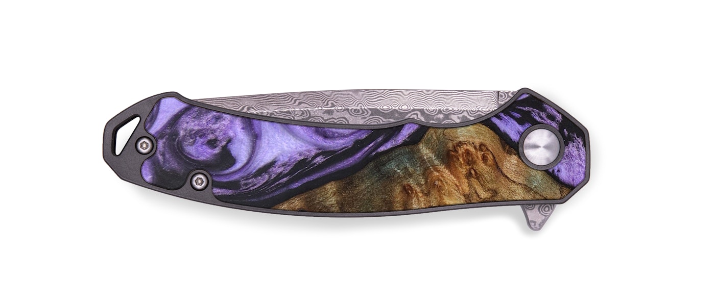  EDC Wood+Resin Pocket Knife - Tamela (Purple, 631872)